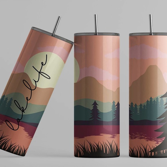 Lake Life Skinny Tumbler - Picture 2 of 2